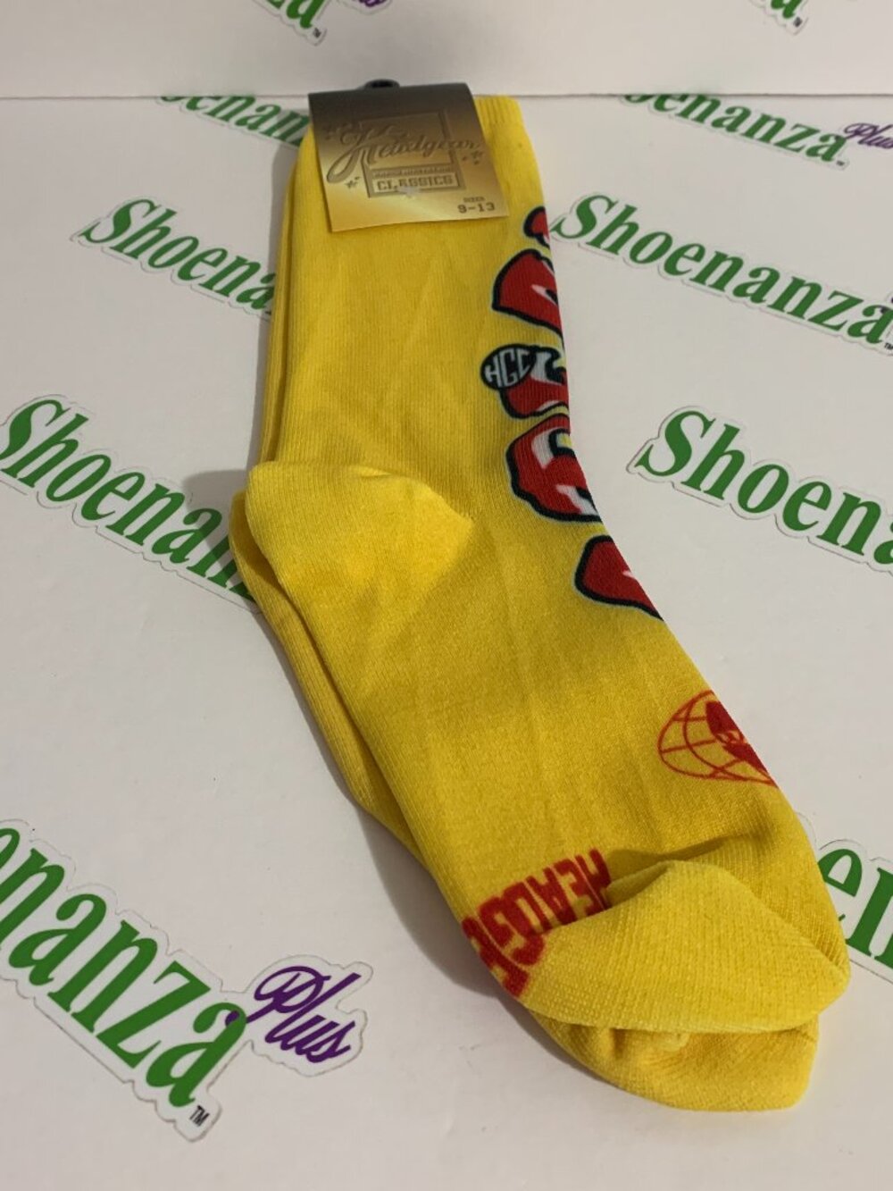 Headgear Classics Socks Wu-Tang Clan Cream Tiger Crew Yellow Mens Size 9 - 13